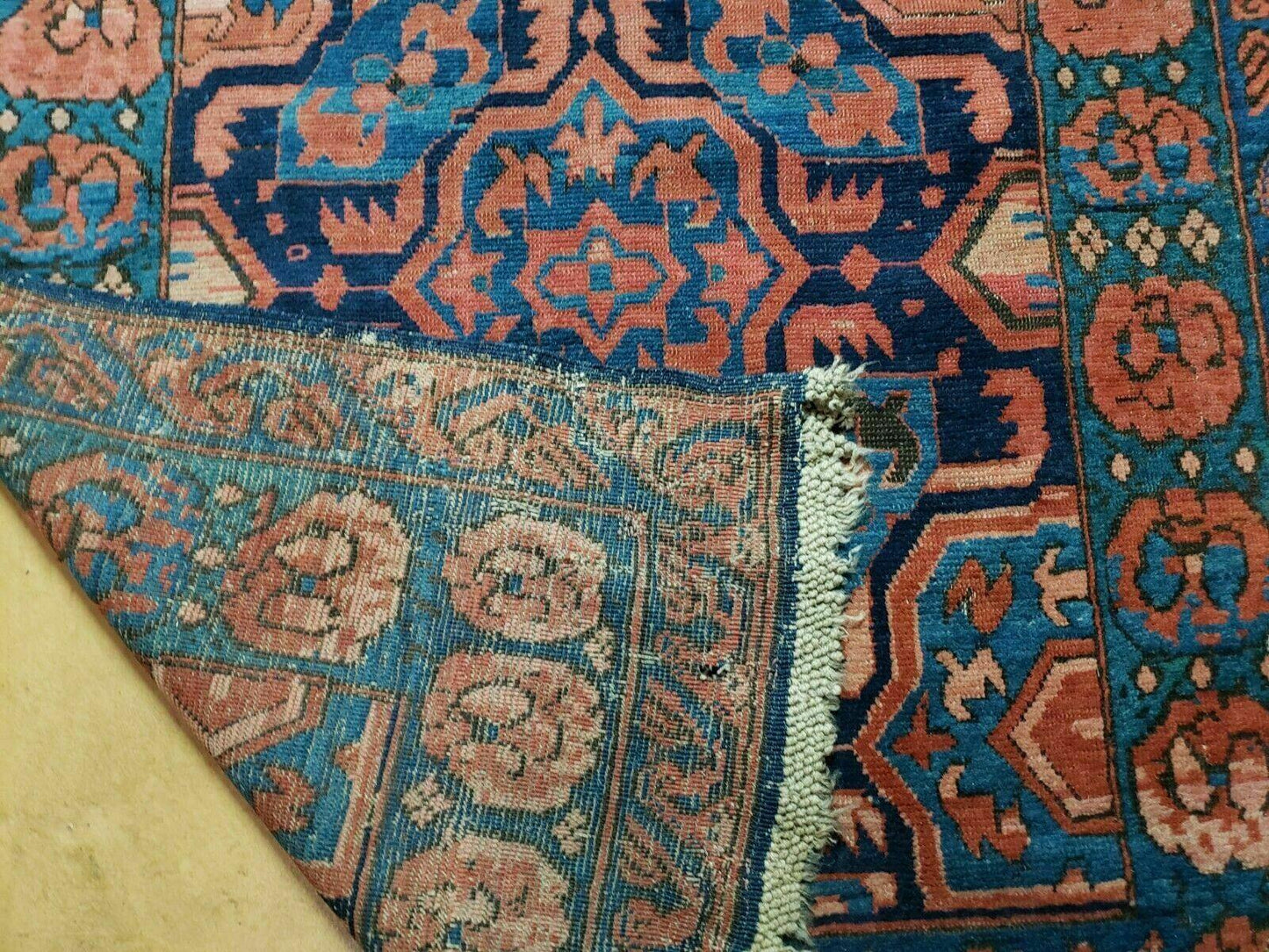 3'10" X 10' Antique Caucasian Seychor Rug Hand Made Wool Carpet Organic Dye Nice - Nuvé