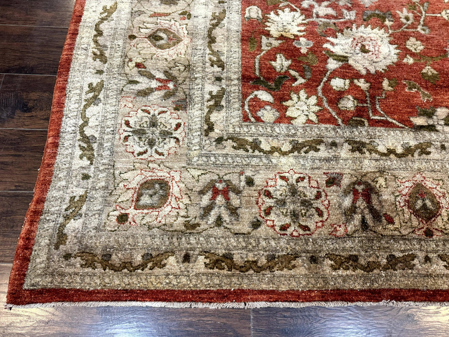 Pakistani Peshawar Rug 10x13, Burnt Orange, Large Handmade Wool Carpet - Nuvé