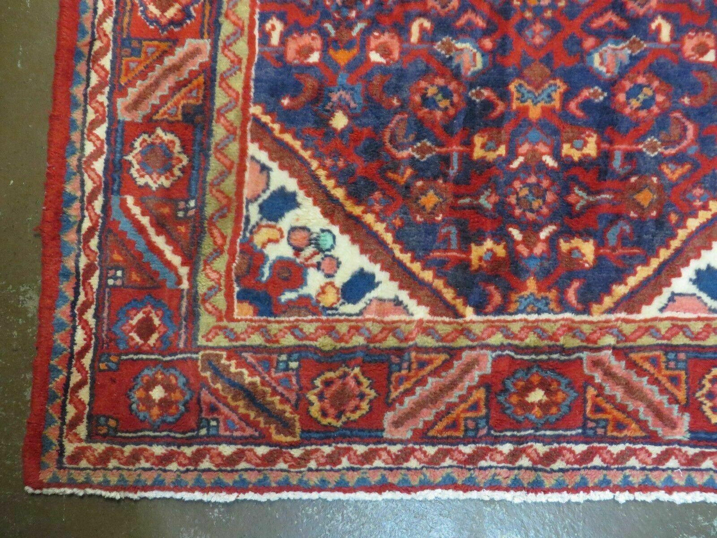 3' 6" X 10' 4" Antique Handmade India Floral Oriental Wool Runner Rug # 128 - Nuvé