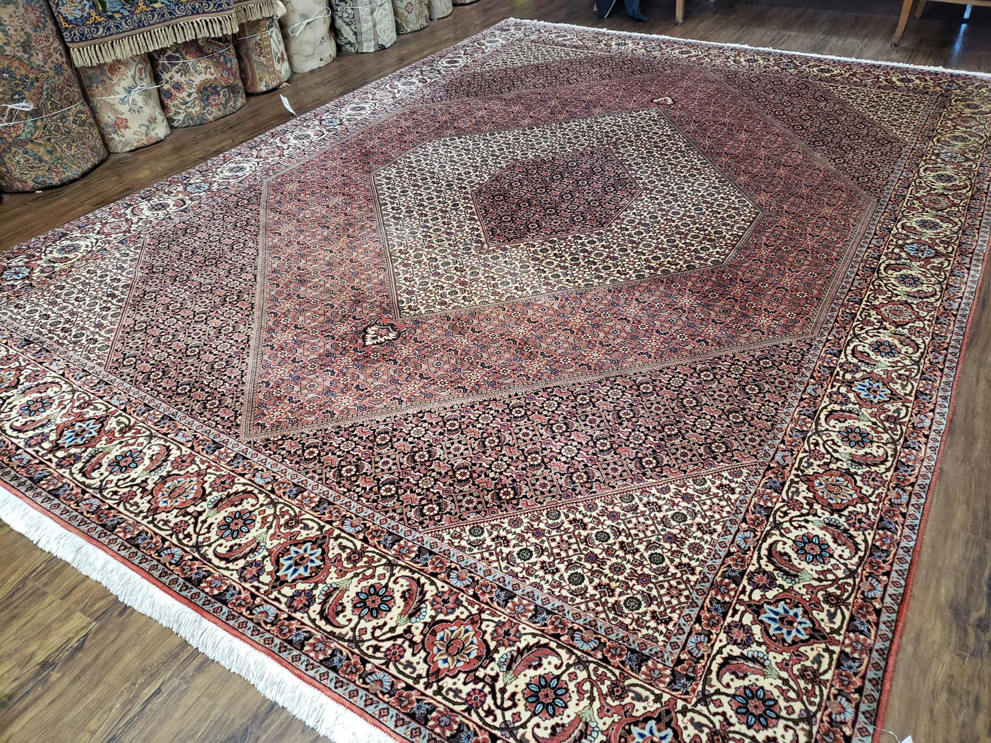 Persian Bijar Rug 8x11 - Herati Mahi Pattern - Nuvé