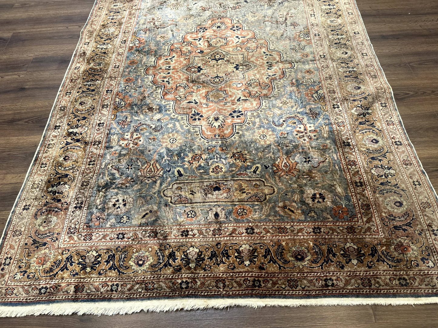 Silk Turkish Kayseri Rug 5x7, Light Blue - Nuvé