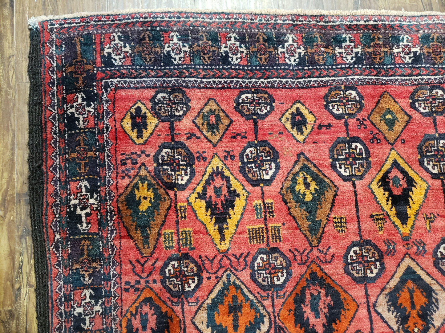 4 x 8 Handmade Baluch Afghan Turkoman Tribal Wool Rug Organic Dyes 8x4 Carpet - Nuvé