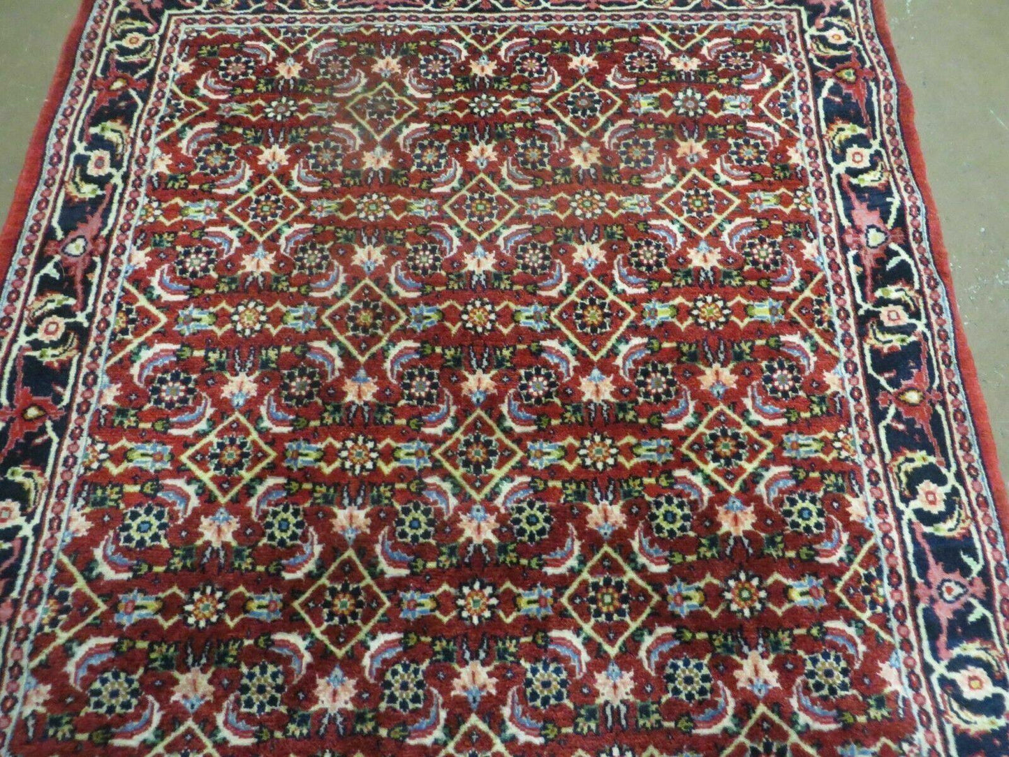 3' X 5' Handmade Knotted Indian Amritsar Floral Oriental Wool Red Rug Organic Nice - Nuvé