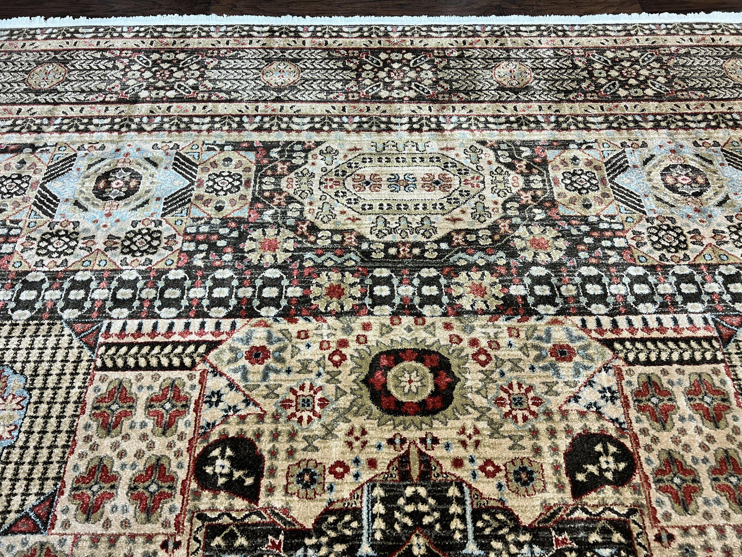Room Sized Oriental Rug 10x11, Power Loomed Carpet, Tan Brown, Unique Loom - Nuvé