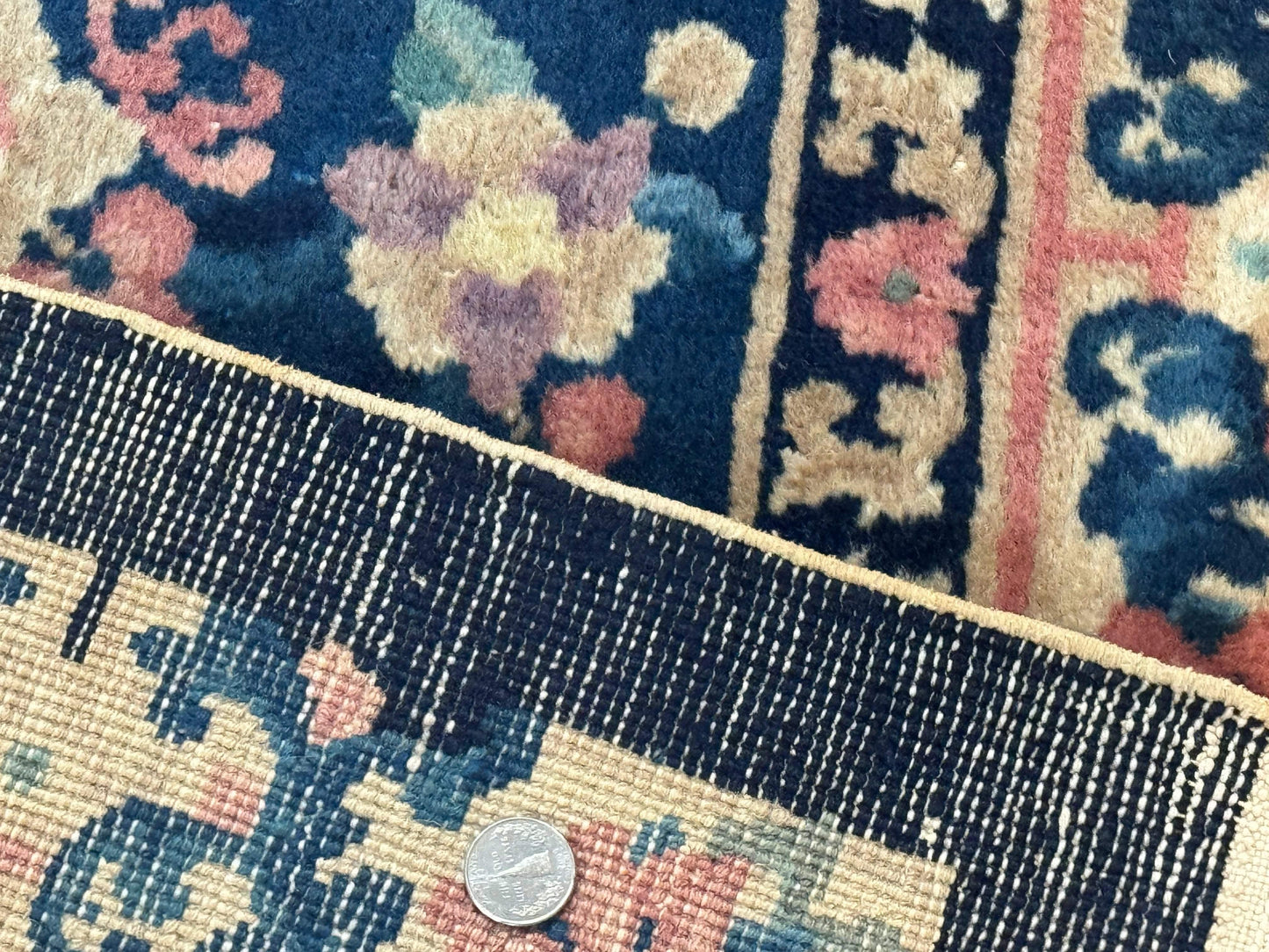 Chinese Rug 3x6, Peking Rug, Blue Chinese Wool Rug, Fete Rug - Nuvé