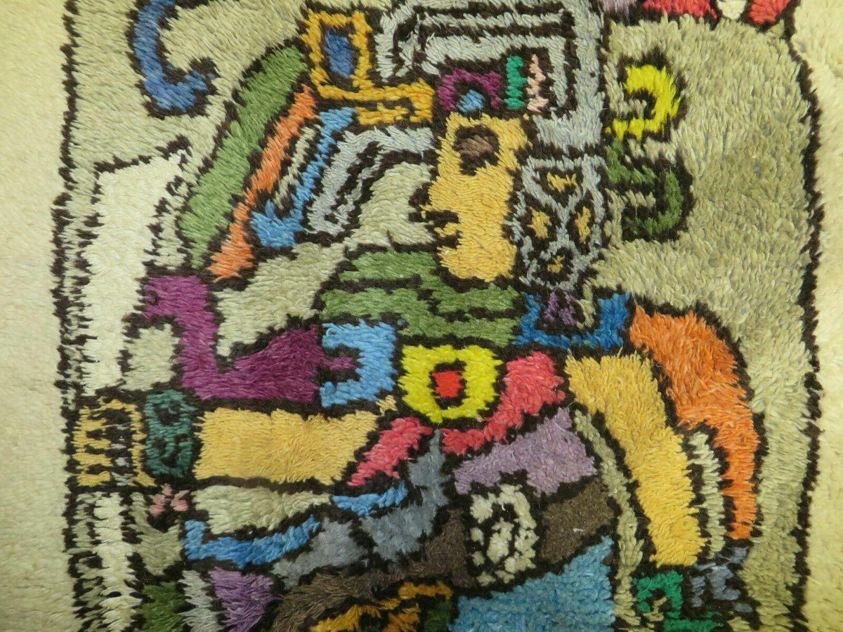 4' X 7' Vintage Handmade Knotted Tribal Nomadic Shag Wool Rug Carpet Prince