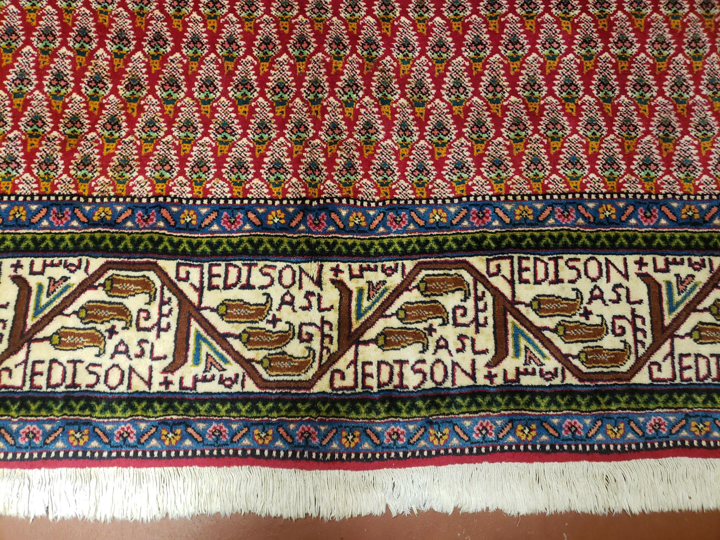 6x9 Finely Woven Turkish Tribal Rug, Boteh/Paisley Pattern, Red & Beige Area Rug, Vintage Wool Carpet, Entryway Rug, Hand-Knotted Foyer Rug - Nuvé