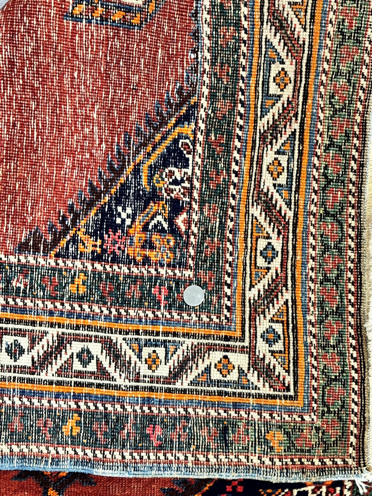Antique Persian Sarab Runner Rug 3.9 x 12, Red, Handmade, Tribal Runner, Wool, Signed - Nuvé