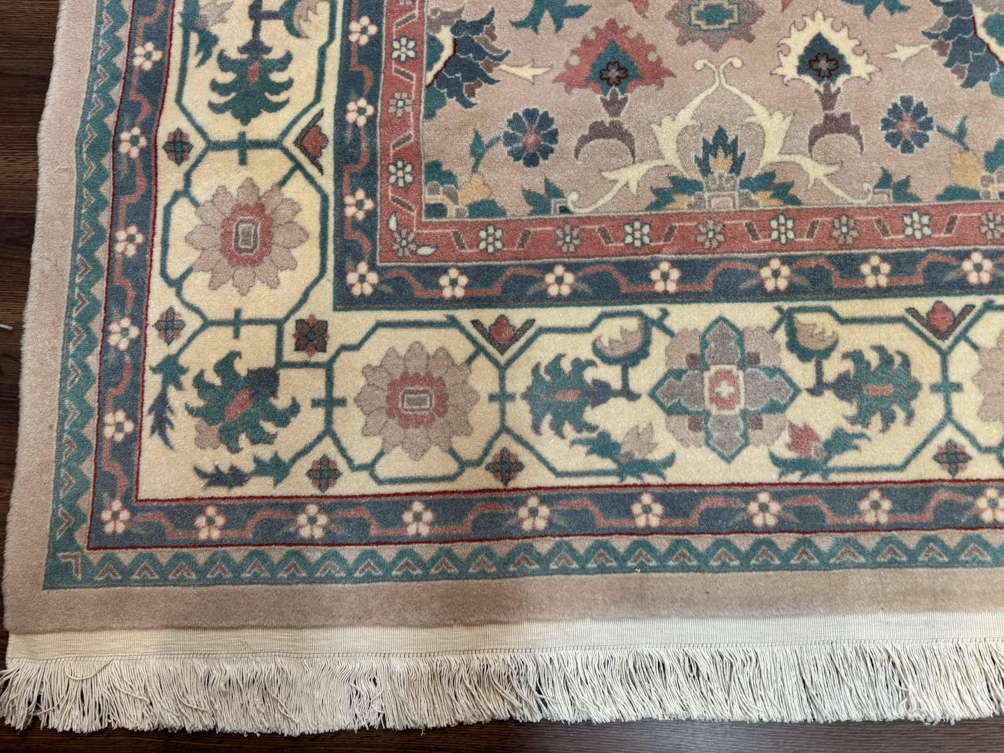Palace Size Wool Rug 10x18, Sino Persian Kerman Rug, Oversized Hand Knotted Carpet, Light Taupe, Allover Pattern - Nuvé