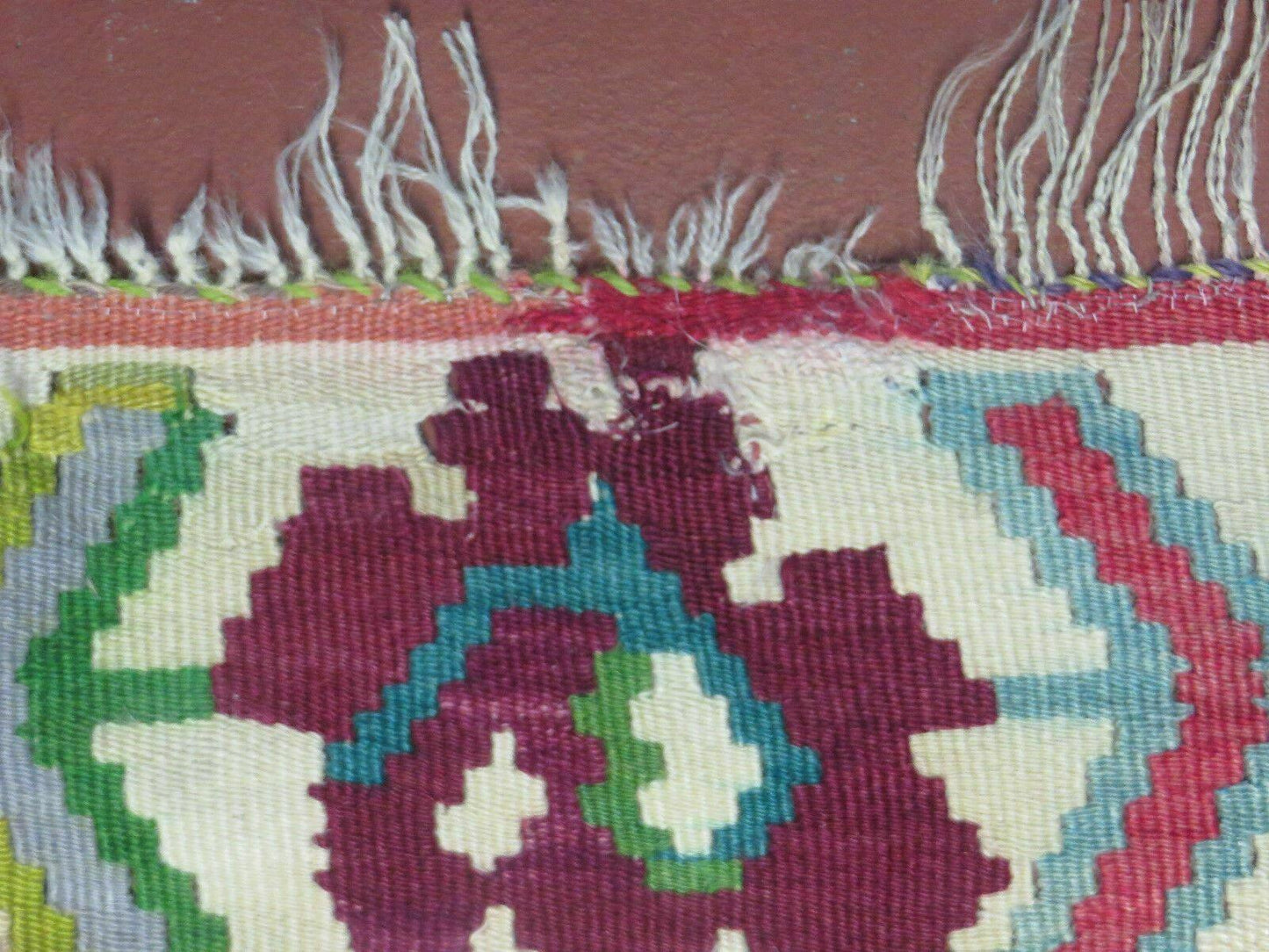 7' X 9' Vintage Turkish Kilim Handmade Flat Weave Wool Rug Veg Dye Nice - Nuvé