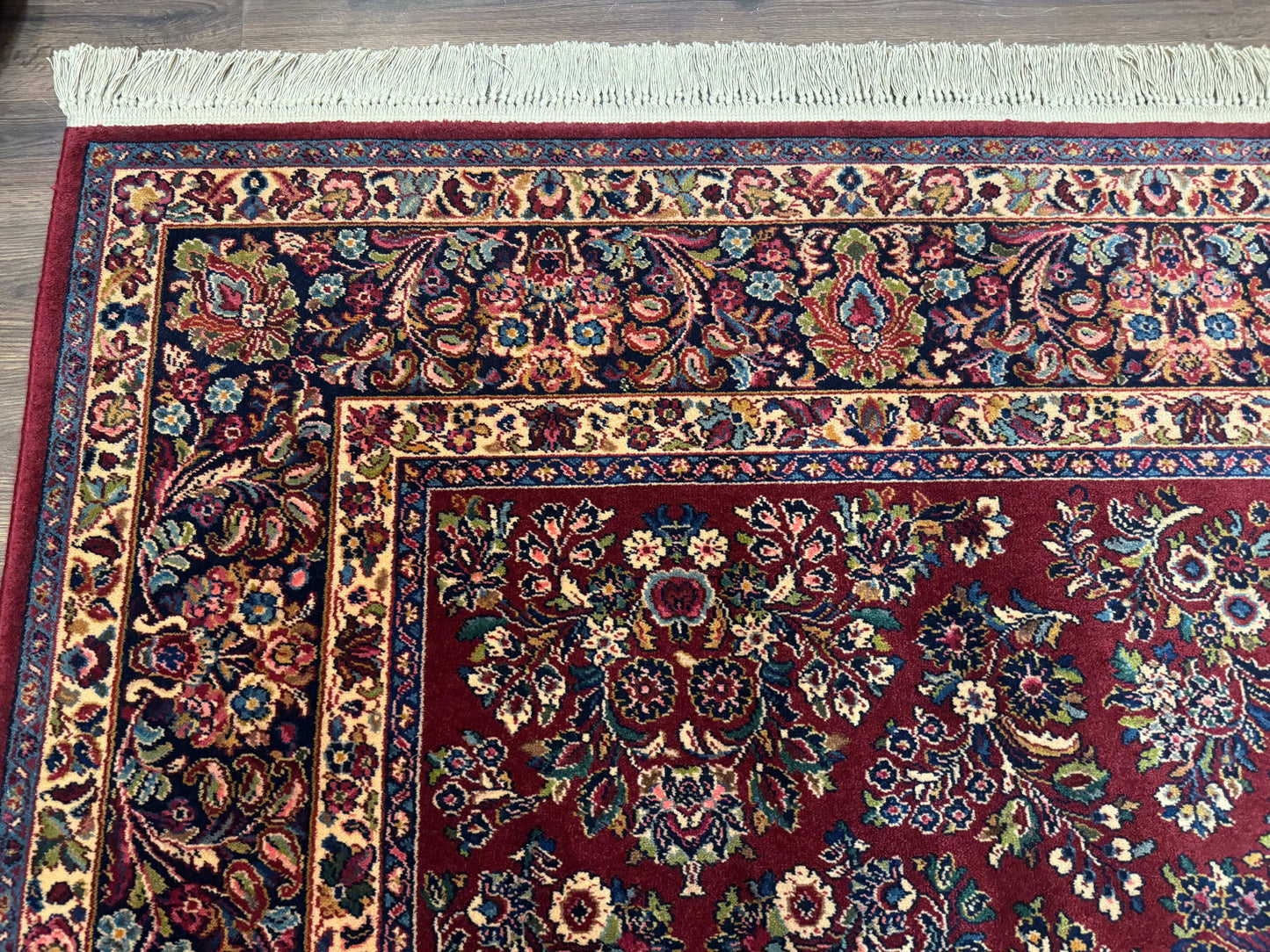 10x14 Karastan Rug Red Sarouk #785, Wool Original 700 Series - Nuvé