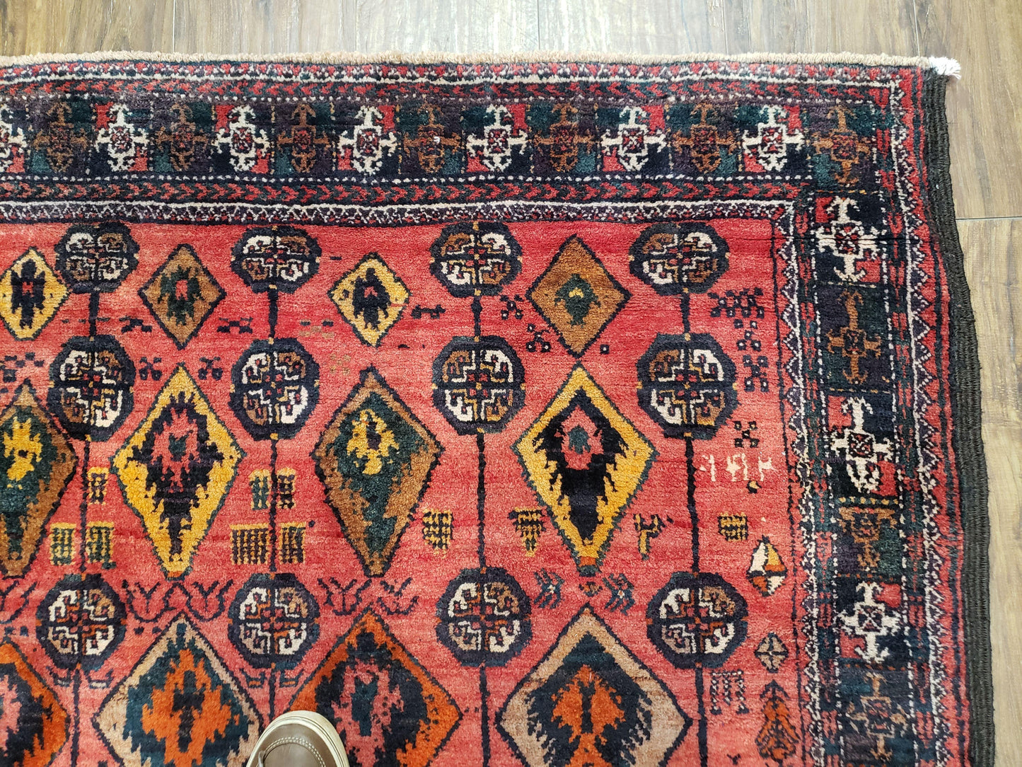 4 x 8 Handmade Baluch Afghan Turkoman Tribal Wool Rug Organic Dyes 8x4 Carpet - Nuvé