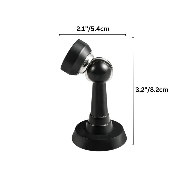 Magnetic black Figal door stop from Residence Supply installed on a door in a home, showcasing its sleek design and functionality.