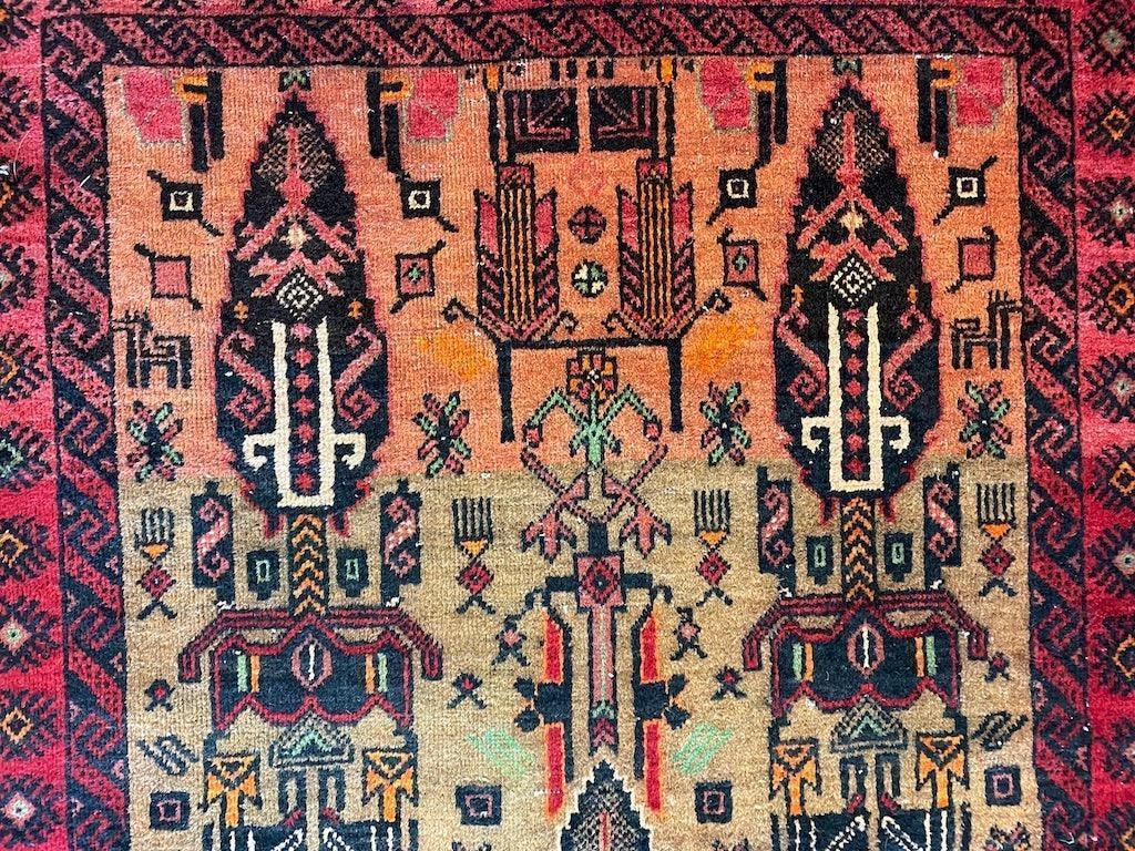 Fine Vintage Wool Baluch Rug 6x4 ft - Nuvé