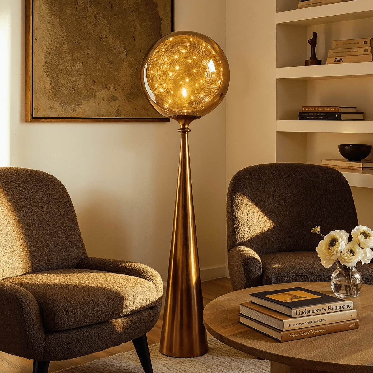Residence Supply Lava Floor Lamp with flowing molten lava effect and sleek black base, ideal for modern interior decor.