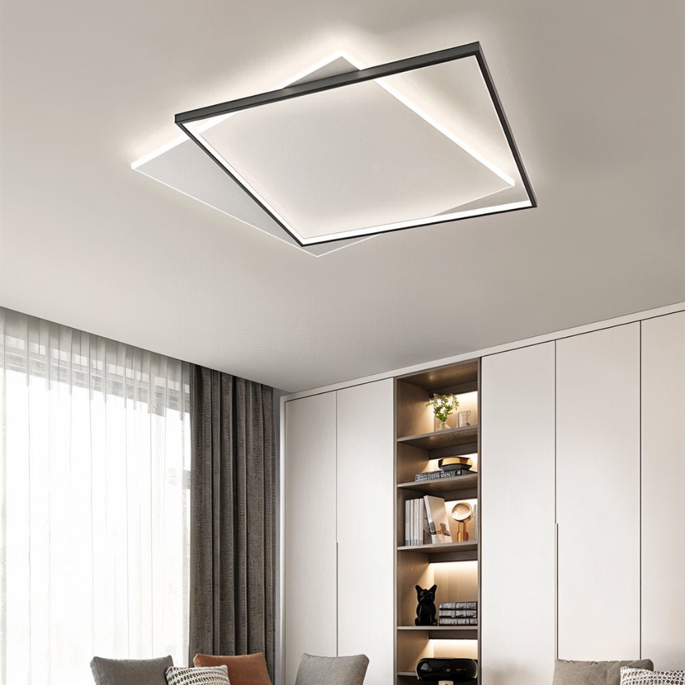 Neirin ceiling light by Residence Supply, modern round LED fixture with frosted glass shade and brushed metal finish.