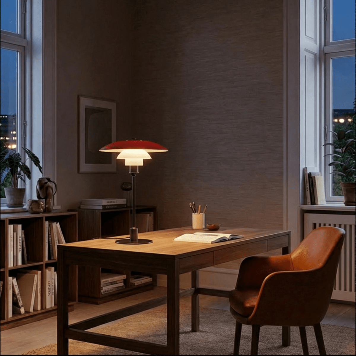 Nisra Table Lamp by Residence Supply with a sleek design and warm glow, perfect for modern home decor.