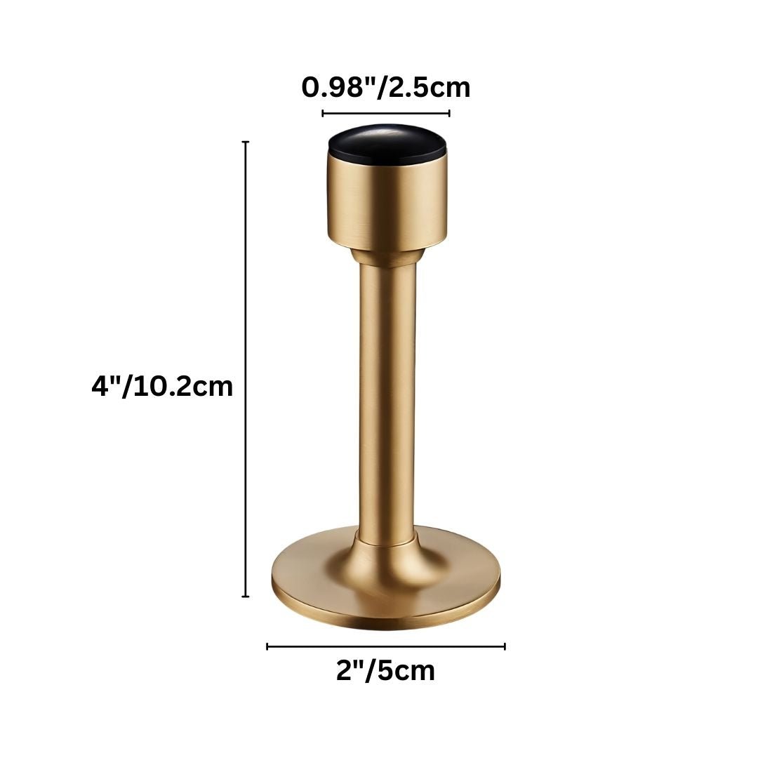 Residence Supply Pesu door stop mounted on a wall, made of durable metal, designed to prevent door from swinging open too far.