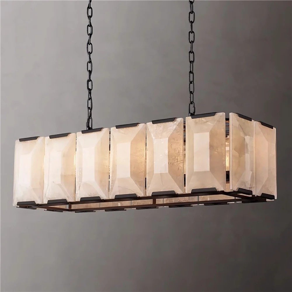 Sakhra Alabaster Linear Chandelier - Nuvé