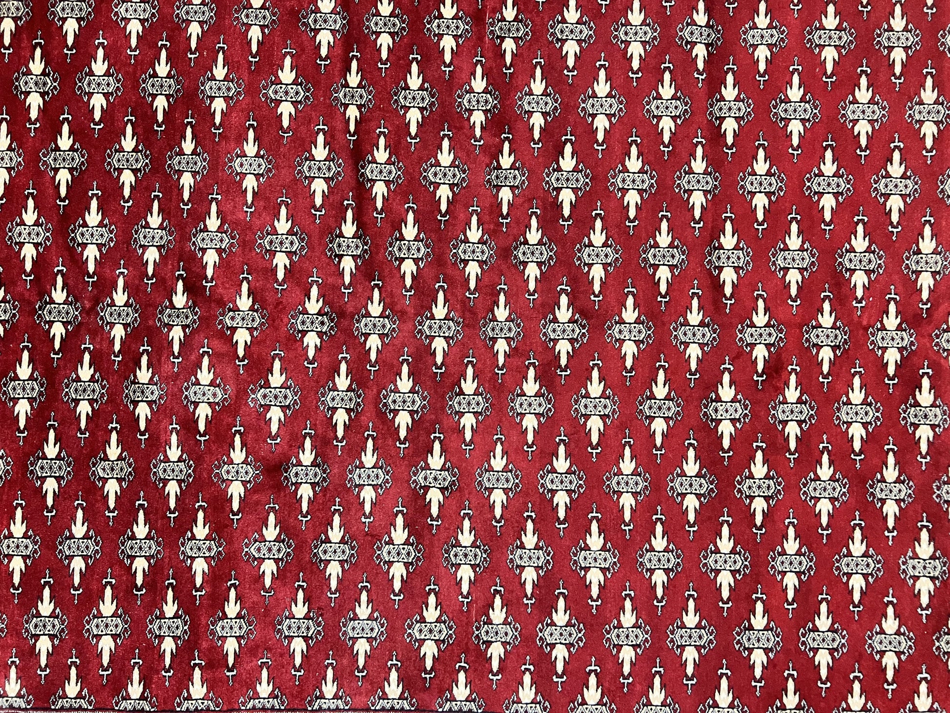 Pakistani Turkoman Bokhara Rug 6x9, Fine Wool Vintage Hand Knotted Handmade Yamud Oriental Carpet 6 x 9, Red Turkoman Rug, Tribal Rug - Nuvé