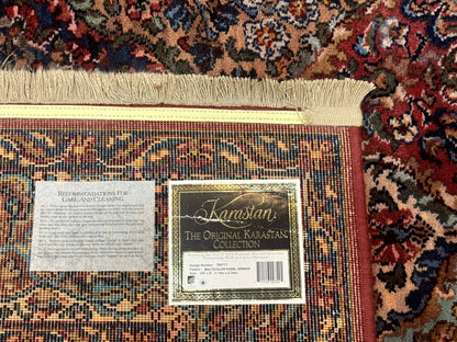 Karastan Rug 5.9 x 9, Multicolor Panel Kirman Rug #717, Wool Original Karastan Collection 700 Series - Nuvé
