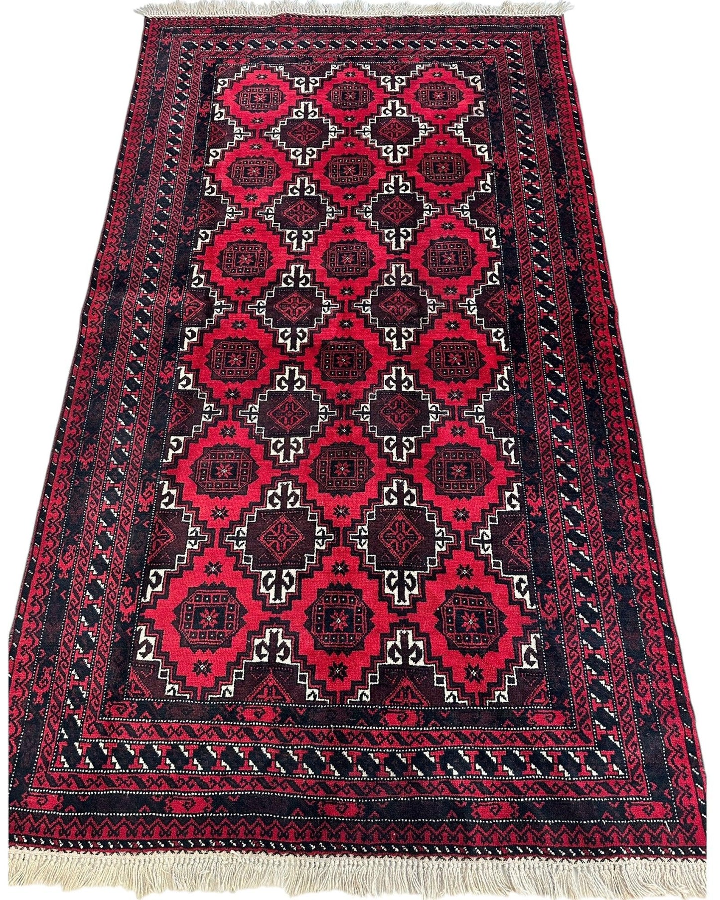Hand-Knotted Afghani Baluch Wool Rug - 3’1” x 6’9” - Nuvé