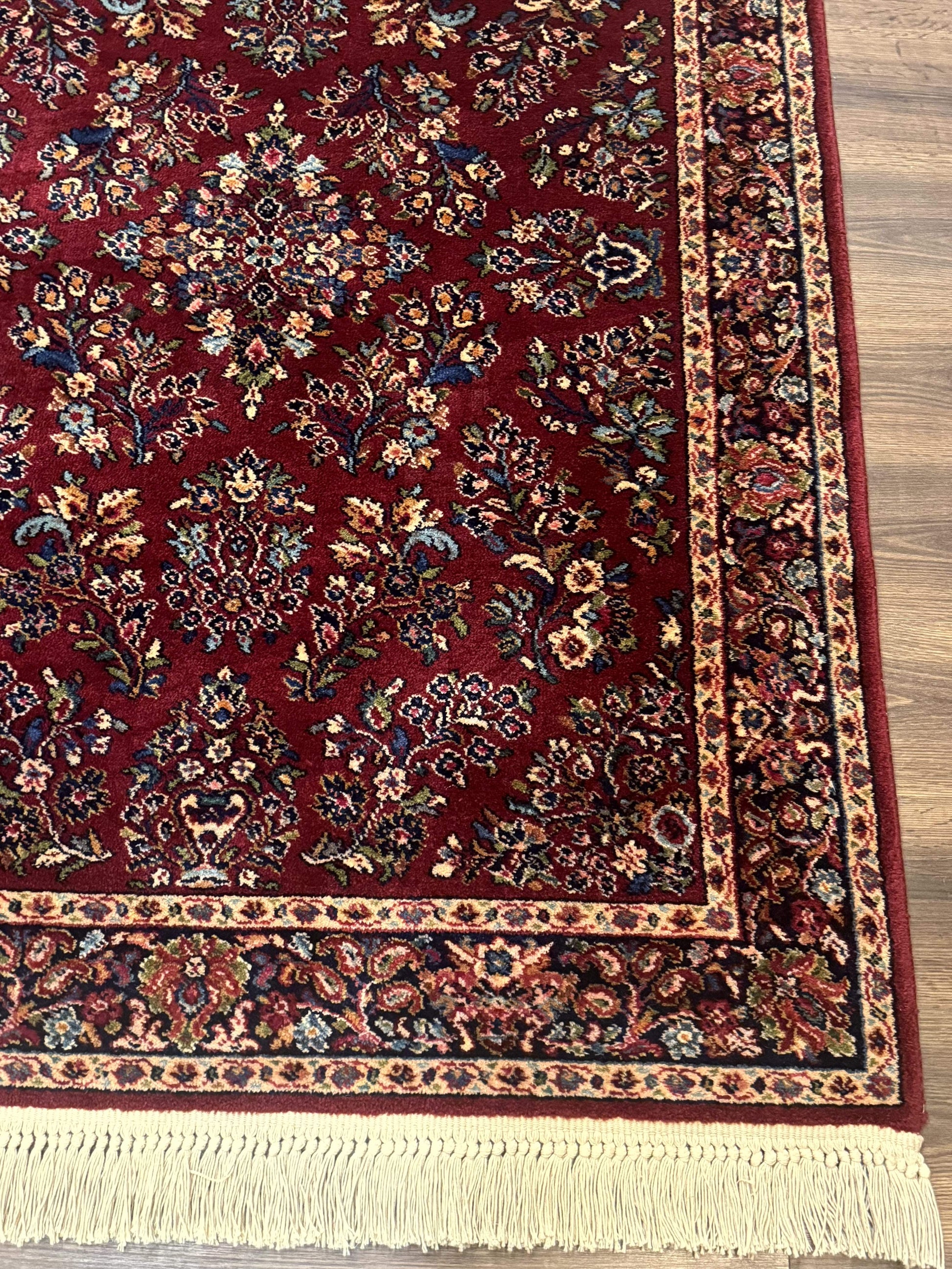 4x6 Karastan Rug Red Sarouk #785, Wool Pile Original 700 Series, Vintage Discontinued - Nuvé