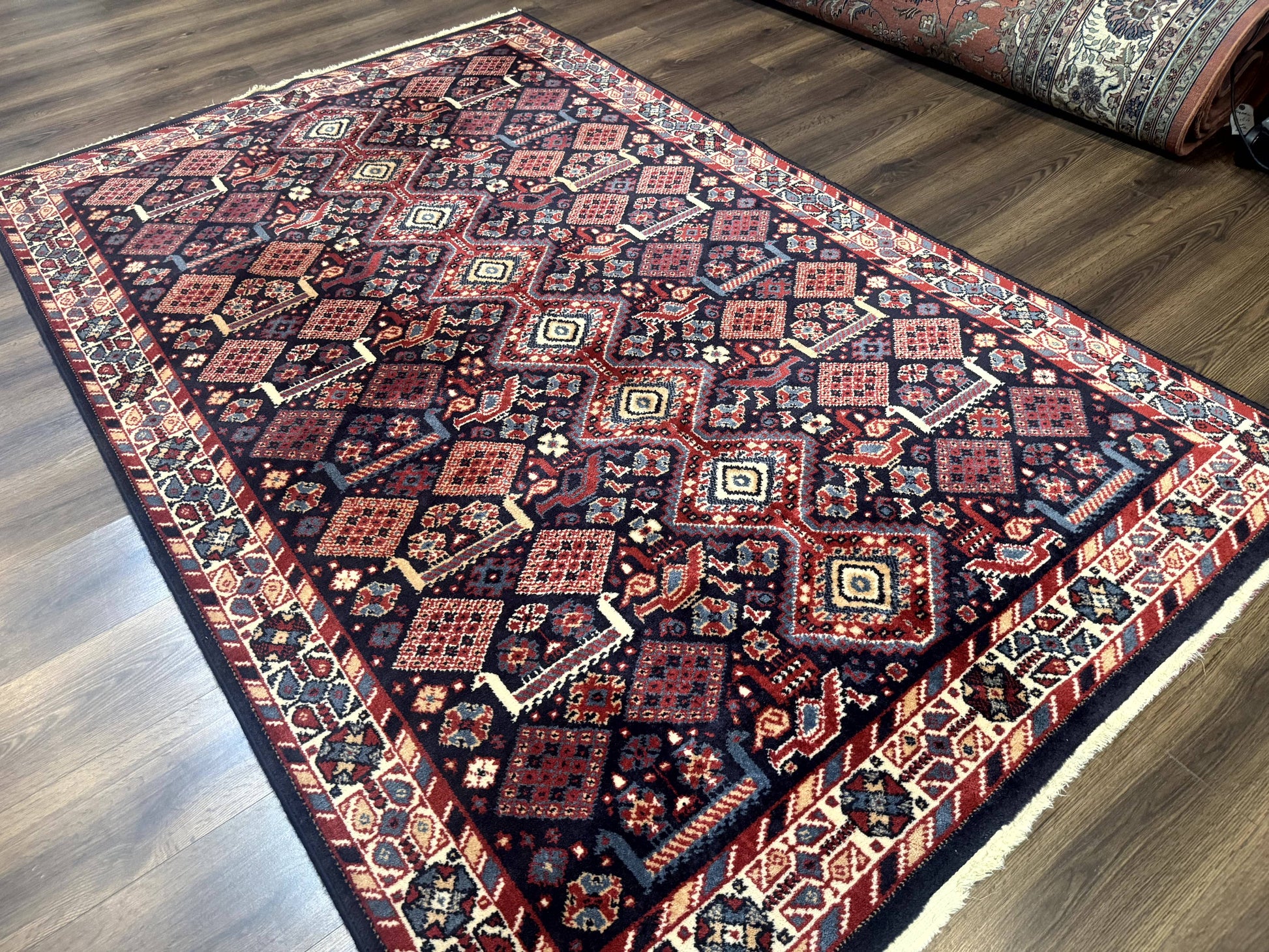 Karastan Rug 5x8, Yuruk Collection #530, Geometric Tribal Wool Pile Vintage Carpet - Nuvé