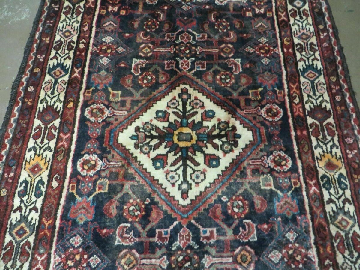 3' 6" X 10' 3" Antique Handmade Turkish Wool Runner Rug