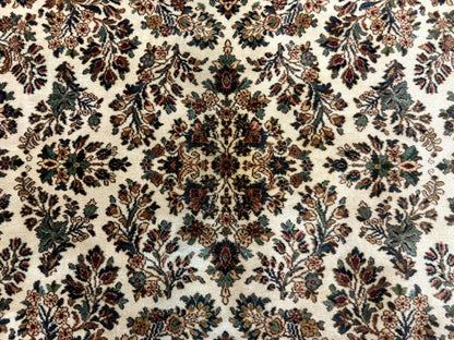 8.8 x 12 Karastan Ivory Sarouk Rug #760, Wool Pile, Vintage, Original 700 Series - Nuvé