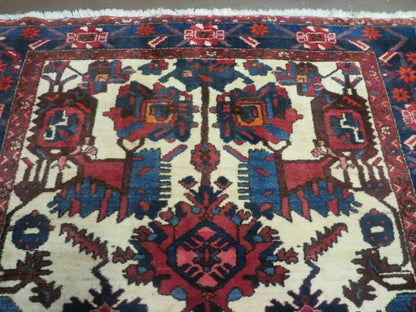 5.5' X 10.5' Antique Handmade Indian Floral Oriental Wool Rug Tribal Veg Dye Nice - Nuvé