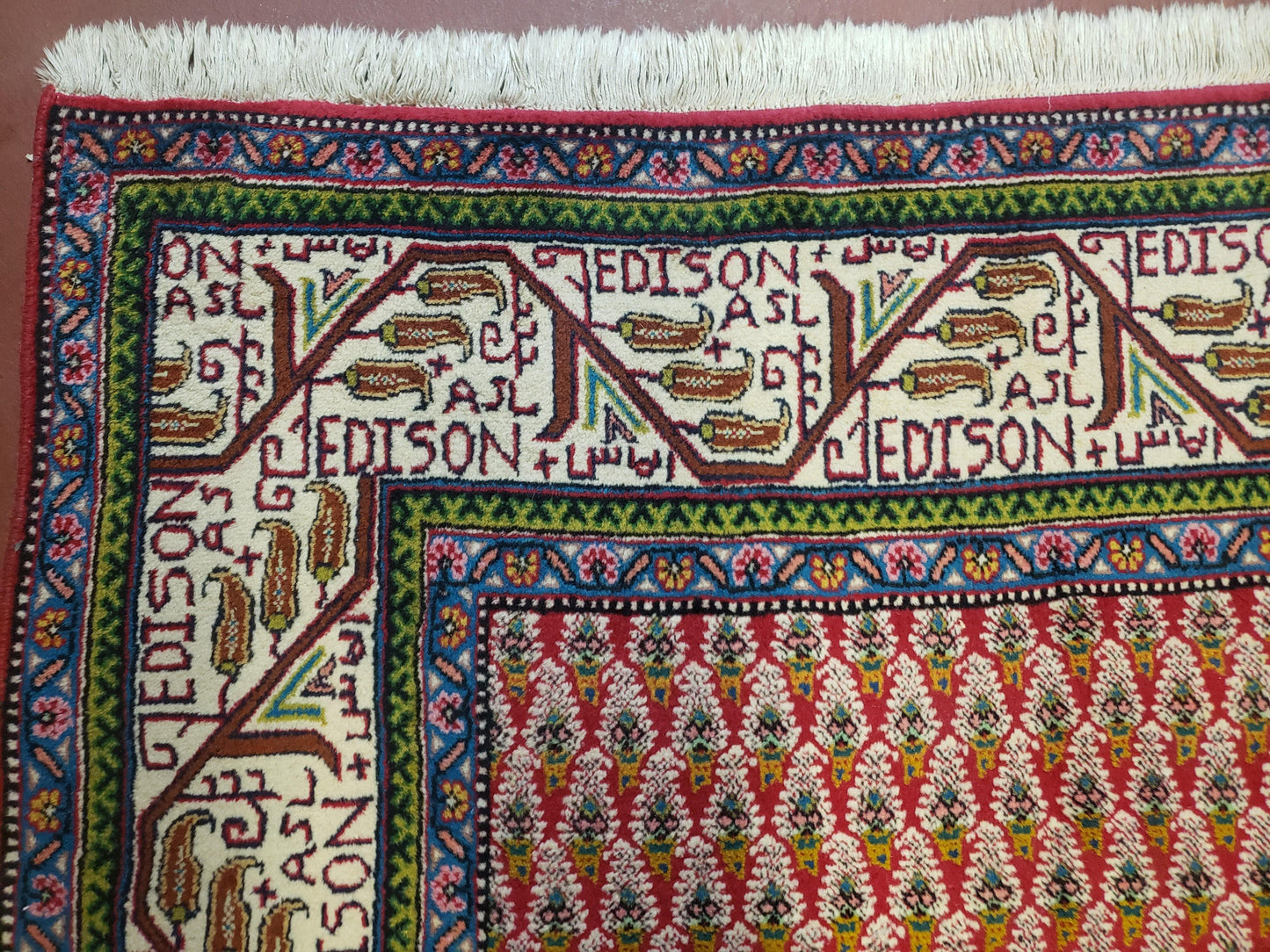 6x9 Finely Woven Turkish Tribal Rug, Boteh/Paisley Pattern, Red & Beige Area Rug, Vintage Wool Carpet, Entryway Rug, Hand-Knotted Foyer Rug - Nuvé
