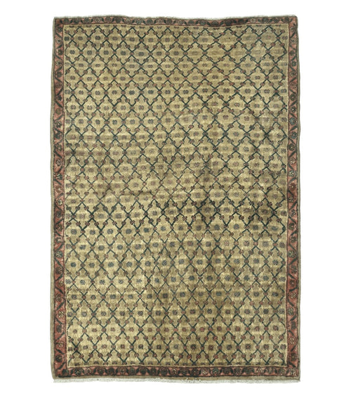 4' X 6' Handmade Indian Allover Wool Rug Camel Hair Color #119