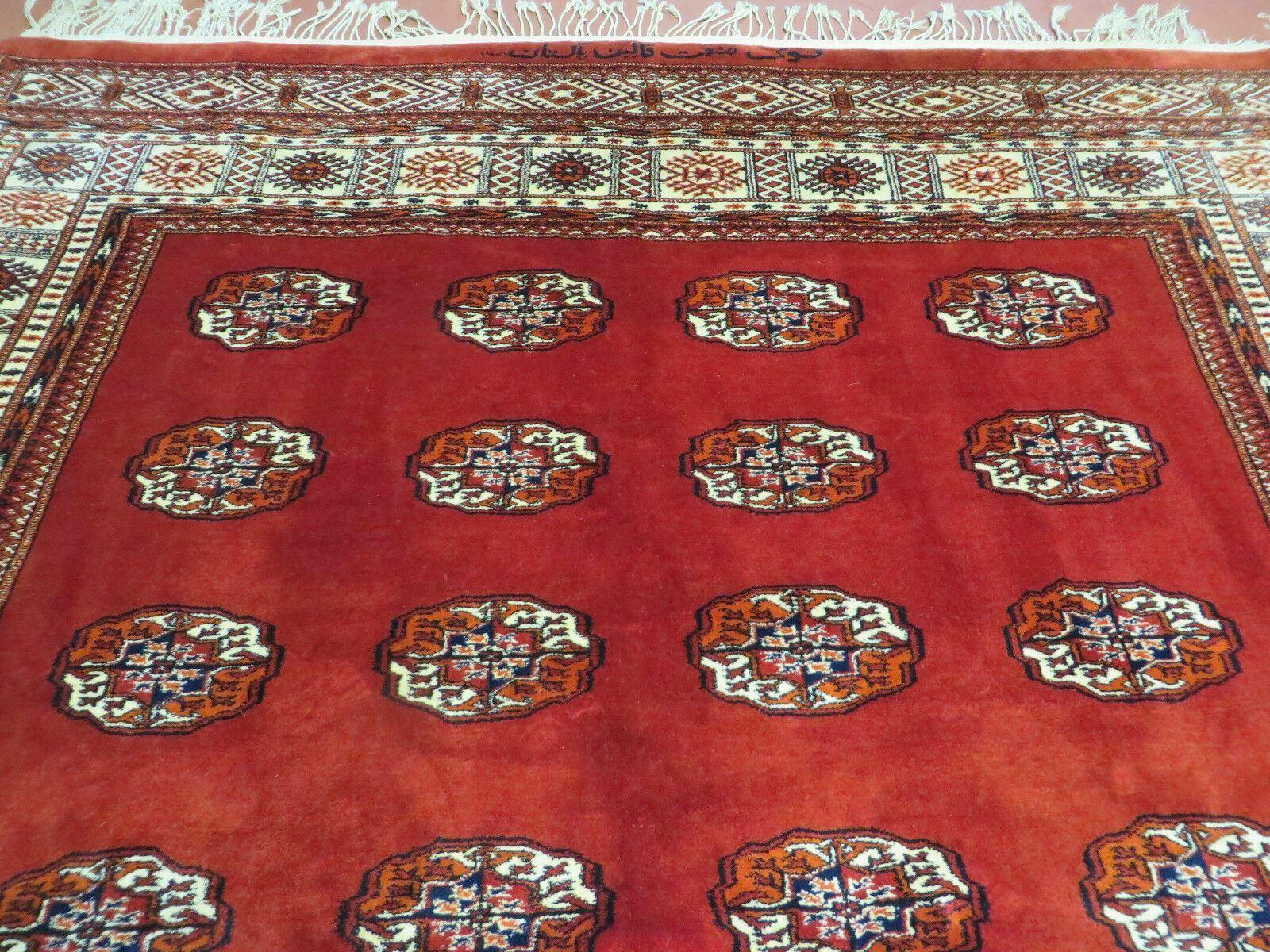 7' X 9' Vintage Handmade Bokhara Turkoman Pakistan Wool Rug Carpet Nice - Nuvé