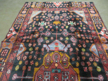 4' X 10' Antique Handmade Tribal Turkish Oriental Floral Wool Rug Organic Nice - Nuvé