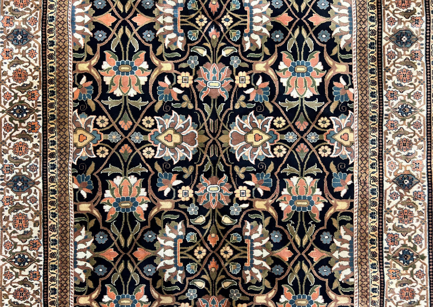 Indo Persian Bidjar Rug 6x10, Vintage Handmade Wool Carpet, Allover Pattern - Nuvé