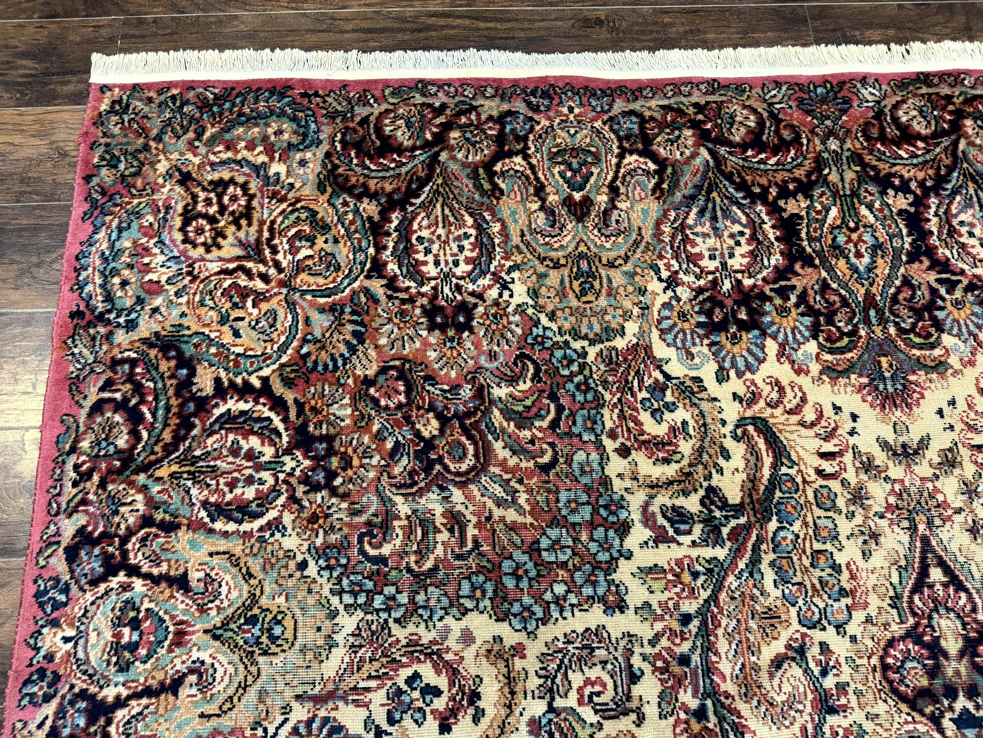 Antique Karastan Kirman Rug 8.8 x 12, Imperial Karastan #1427, Ivory Kirman - Nuvé