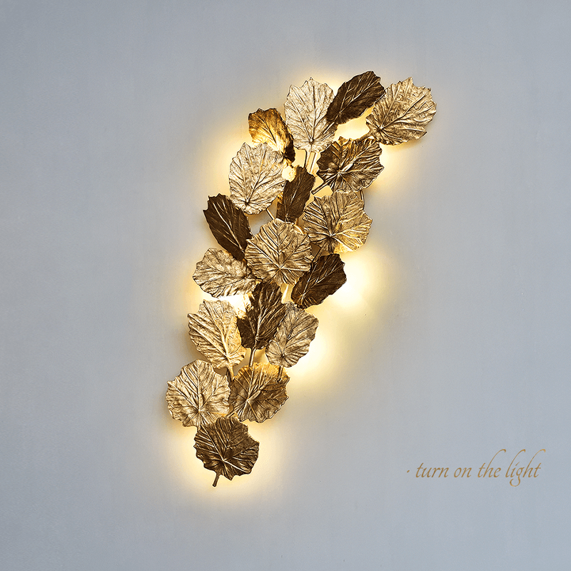 Gold Leaf Handmade Wall Sconce - Nuvé