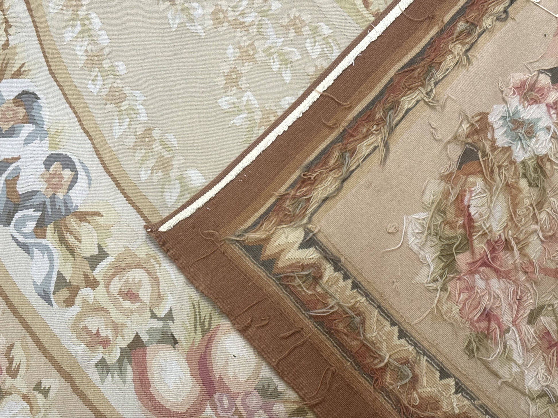 Aubusson Rug 9x12, French European Design, Floral, Elegant - Nuvé