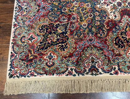 Karastan Rug #742 Floral Kirman 8.8 x 12, Wool Pile, Vintage Original Series, Rare - Nuvé