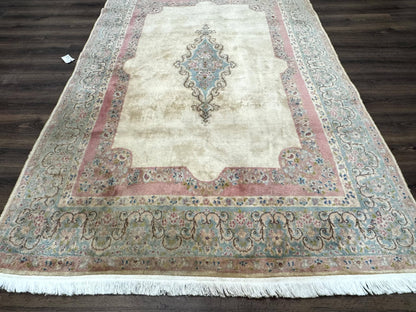 Persian Kerman Rug 6x9, Pastel Colors, Semi Open Field - Nuvé