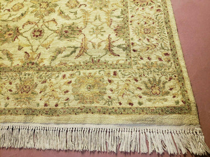 Belgium Power Loomed Rug 5x7, Vintage Oriental Wool Carpet, Beige - Nuvé