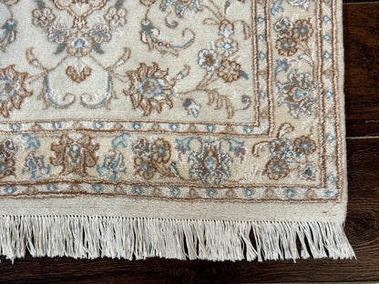 Small Persian Tabriz Rug 2.6 x 3.8, Vintage, Wool and Silk Highlights, Fine 225 KPSI - Nuvé