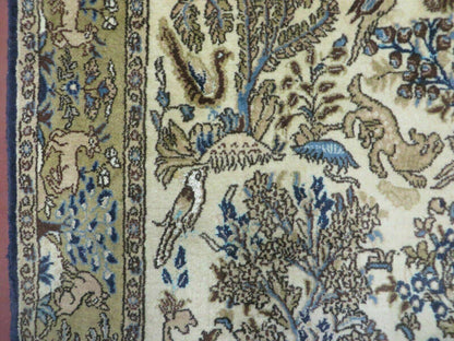 4' X 6 Handmade India Oriental Fine Pictorial Tree Of Life Wool Silk Rug Wow - Nuvé