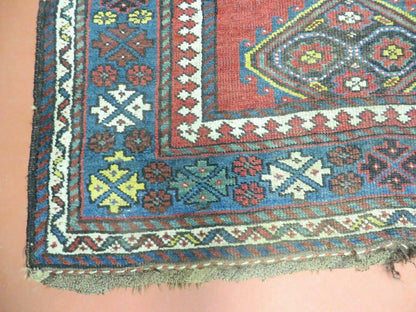 3' X 6' Antique 1920s Handmade Caucasian Karabagh Ganjeh Talesh Wool Rug Nice - Nuvé