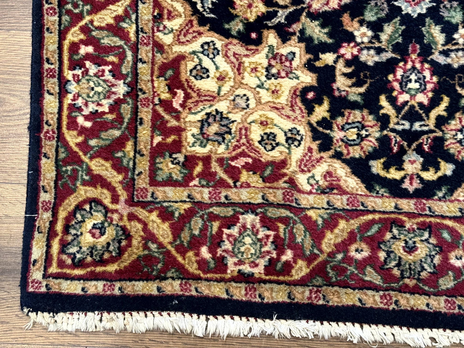 Pak Persian Sarouk Rug 3x5, Navy Blue and Red - Nuvé