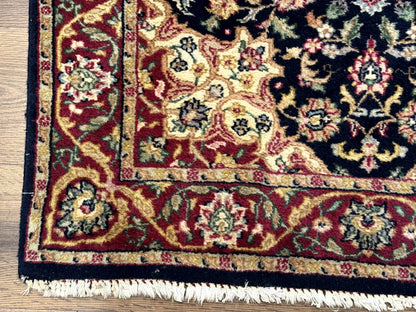 Pak Persian Sarouk Rug 3x5, Navy Blue and Red - Nuvé