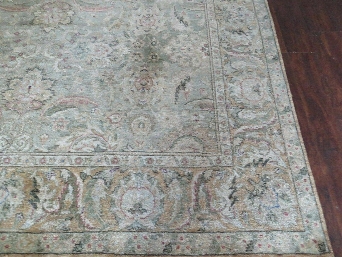 8' X 10' Vintage Handmade India Floral Oriental Top Quality Jaipur Tea Wash - Nuvé