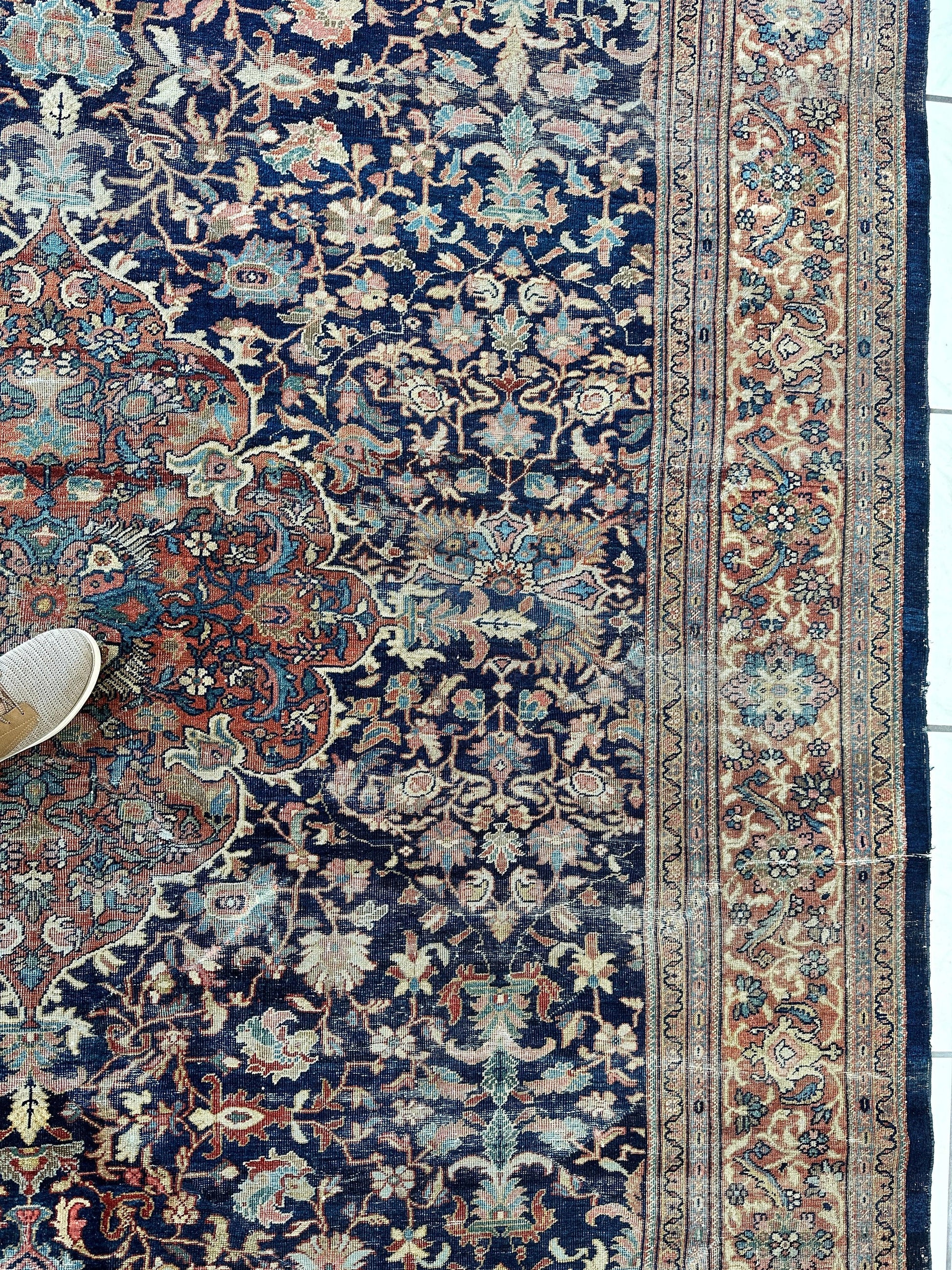 Antique Persian Mahal Rug 8’3”x12’ - Circa 1900 Treasure - Nuvé