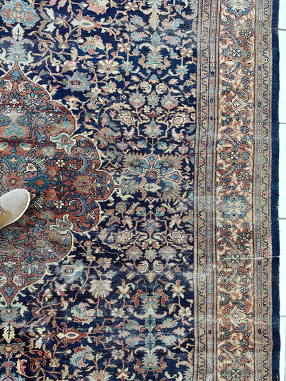 Antique Persian Mahal Rug 8’3”x12’ - Circa 1900 Treasure - Nuvé